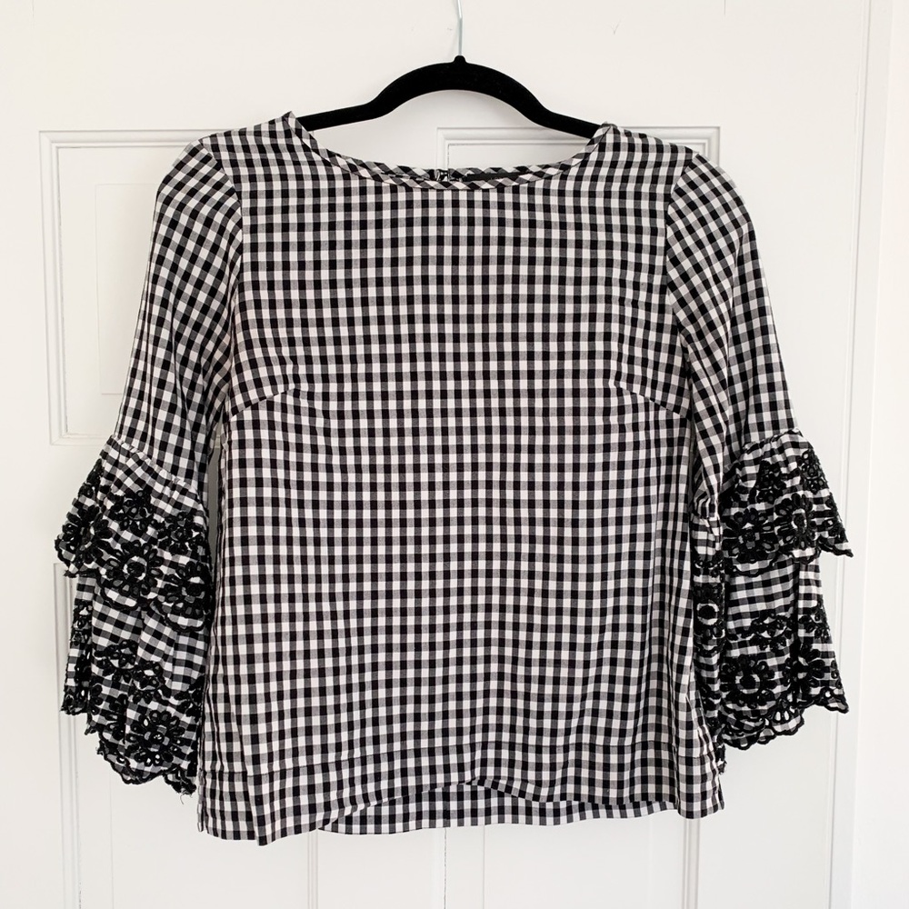 JCrew Petite Gingham Blouse